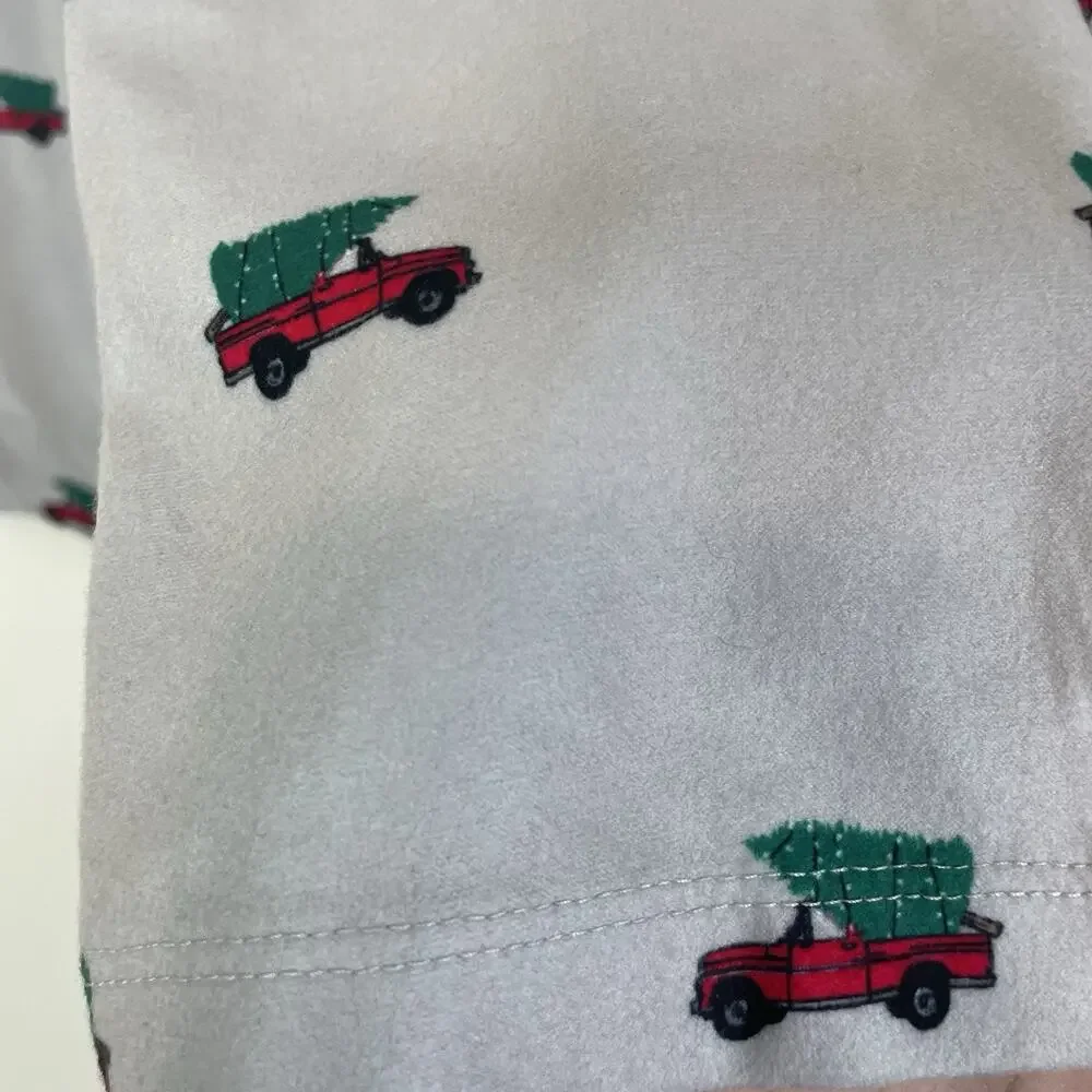 J. Crew Factory Boys' Printed Flannel Pajama Pant Christmas Tree Holiday Med 8-9